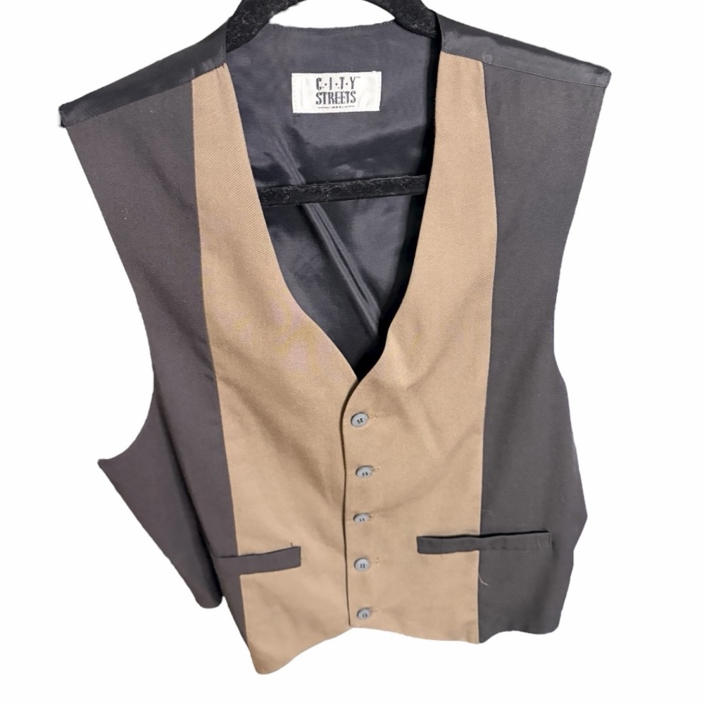 City Streets Black and Tan Vest